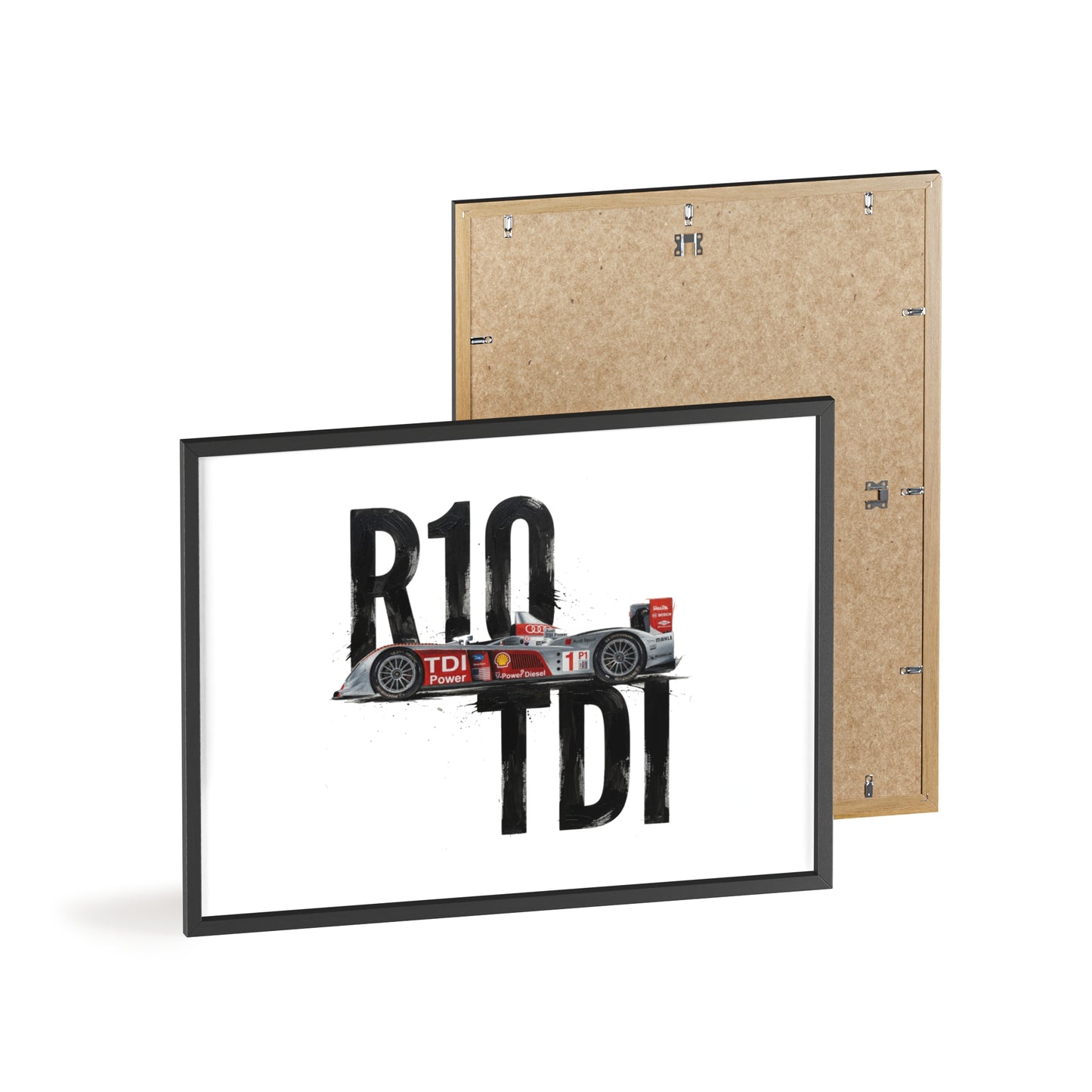 Audi R10 TDI Design | Poster with Wooden Frame