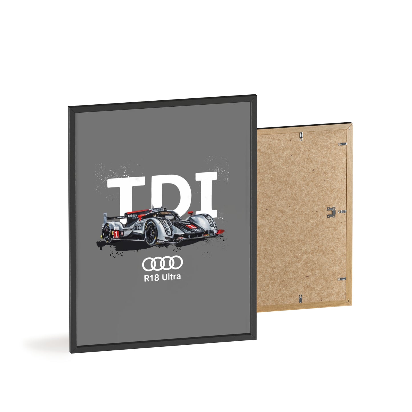 Audi R18 TDI Ultra Poster | Wooden Frame