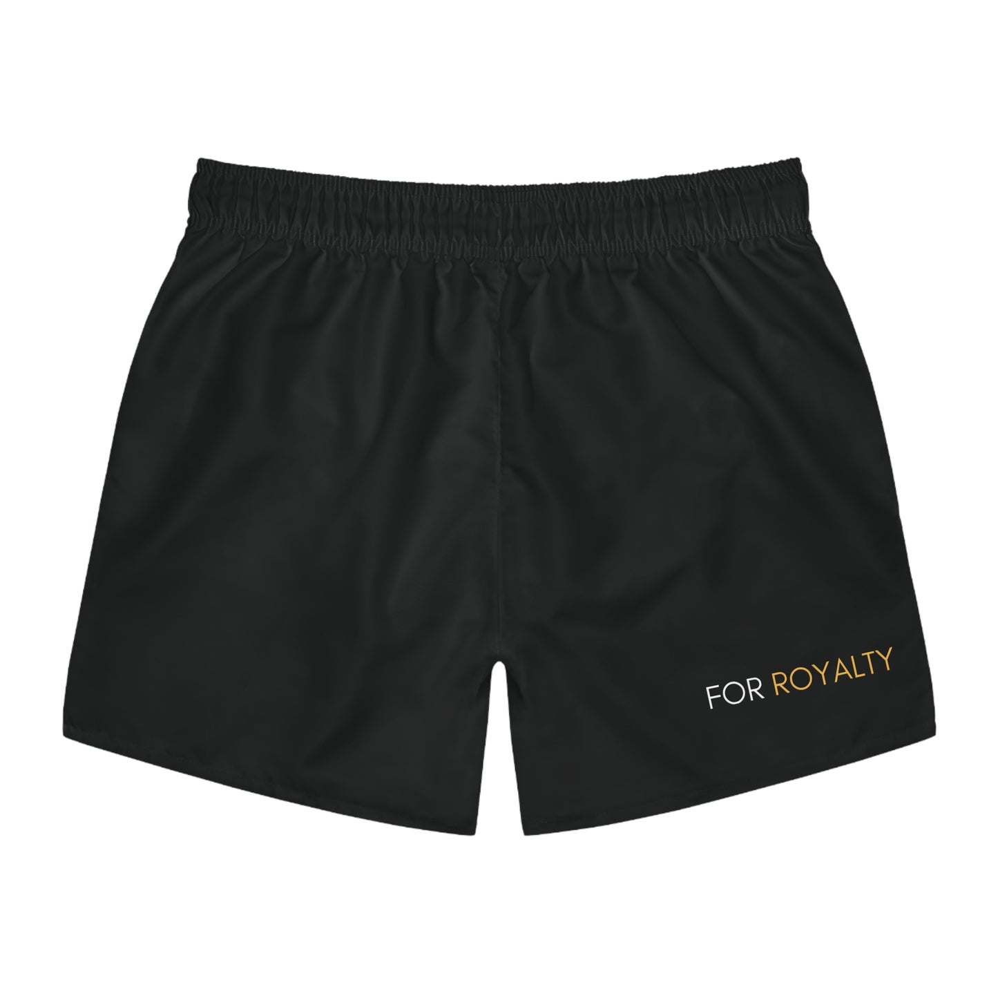 Royal Black Beach Shorts - "For Royalty" Design