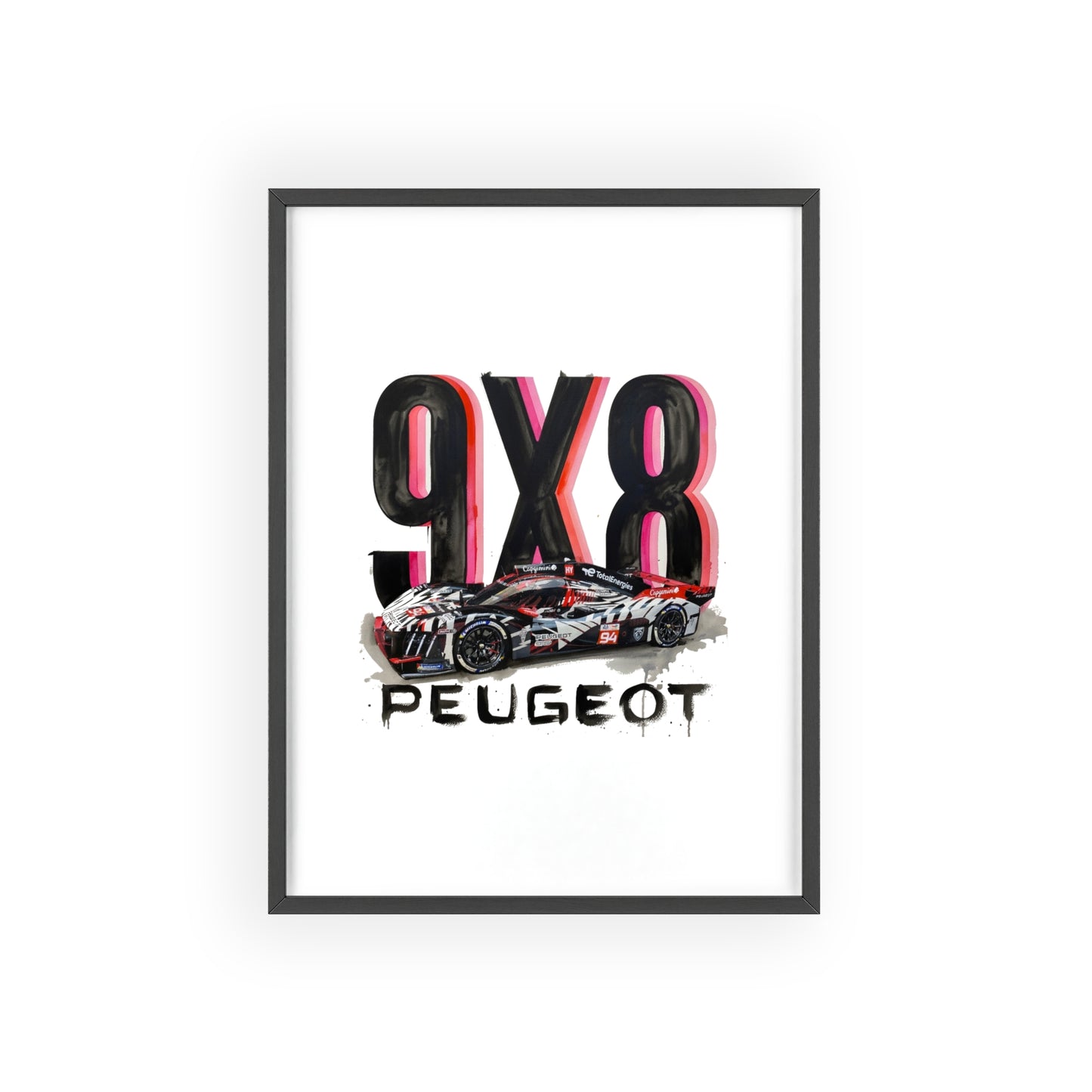 Peugeot 9X8 Design | Poster with Wooden Frame