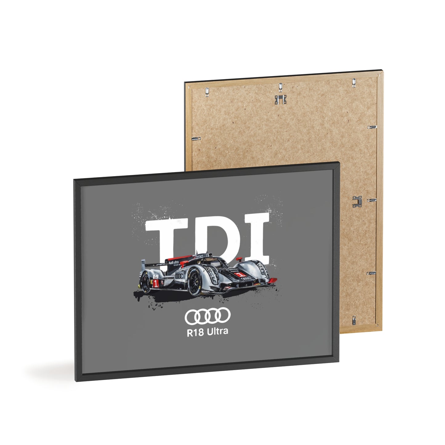 Audi R18 TDI Ultra Poster | Wooden Frame