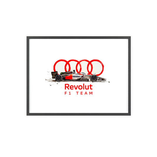 Audi Revolut F1 Team Design | Poster with Wooden Frame