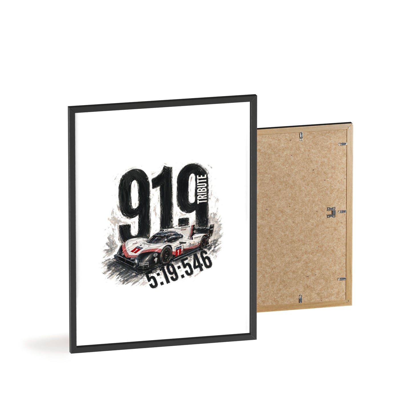 Porsche 919 Tribute Paint Design | Poster with Wooden Frame
