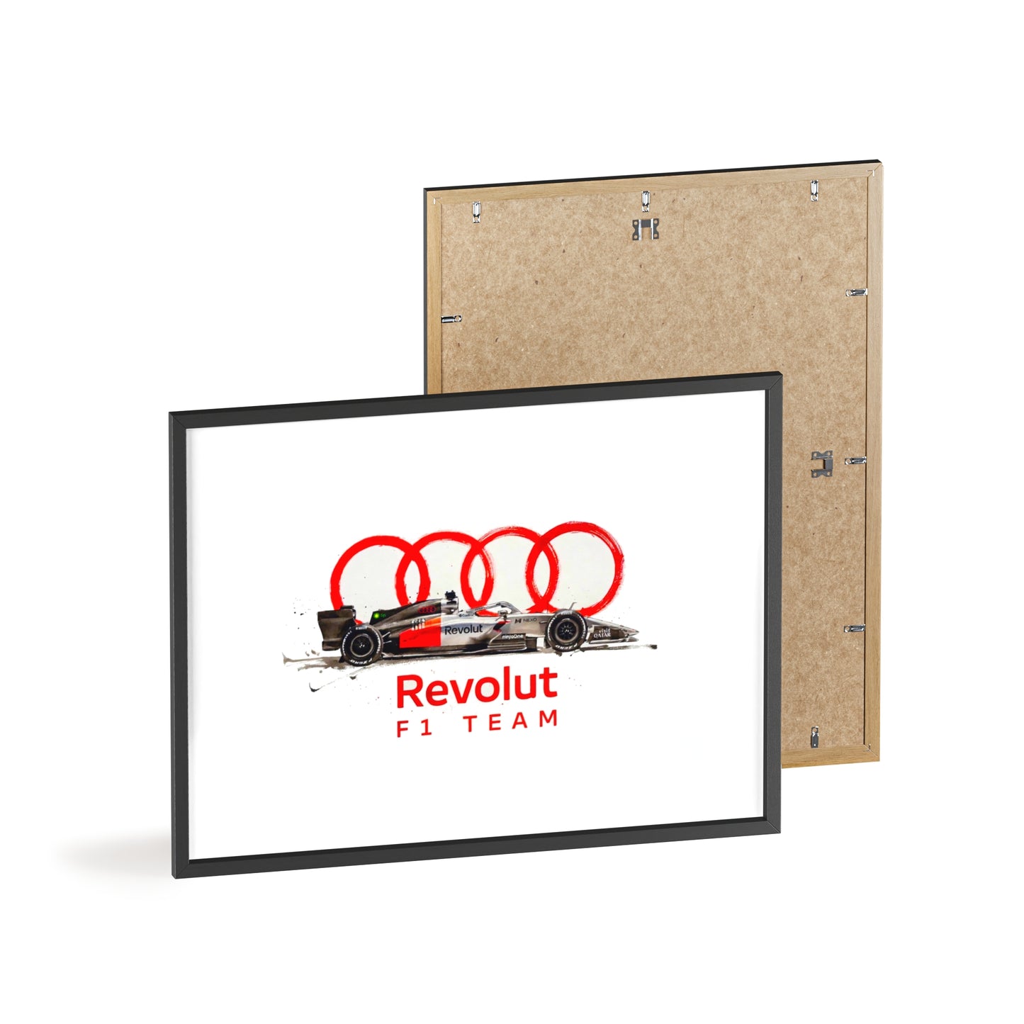 Audi Revolut F1 Team Design | Poster with Wooden Frame