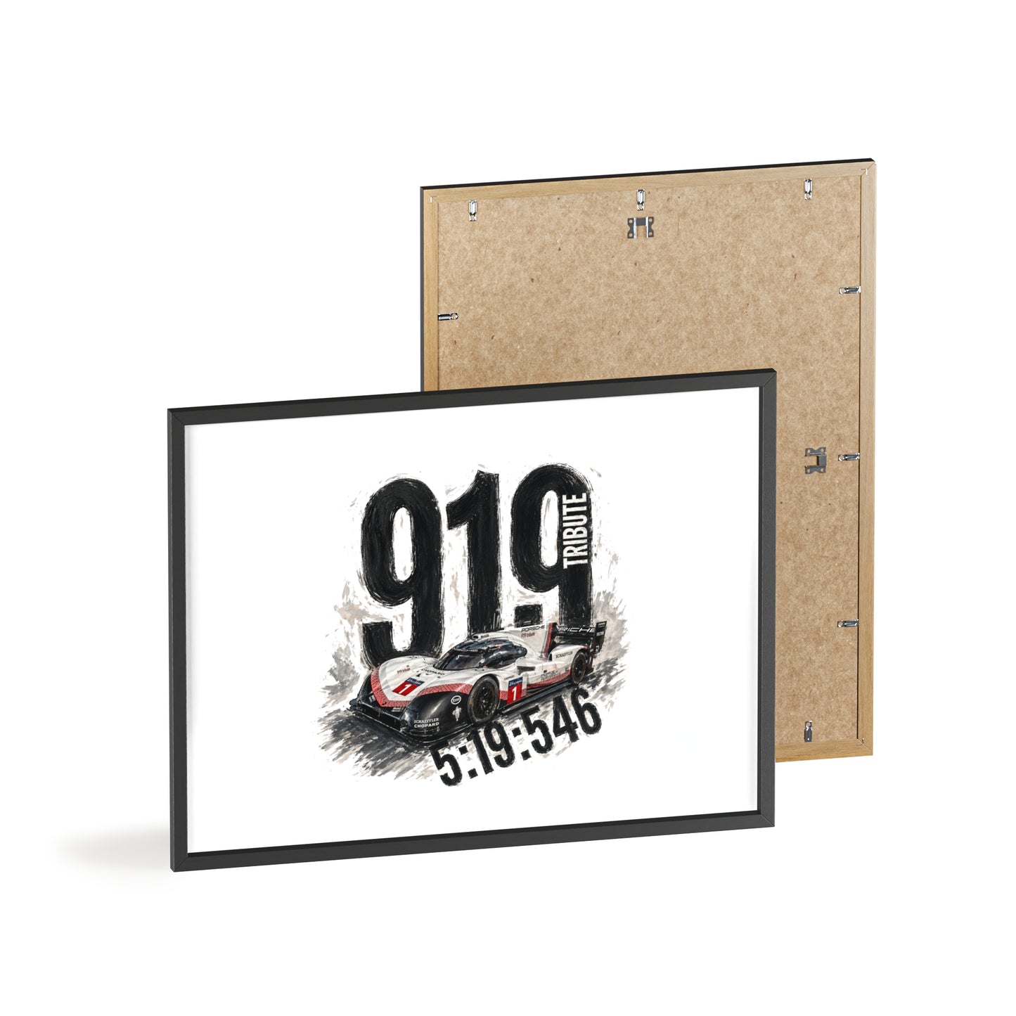 Porsche 919 Tribute Paint Design | Poster with Wooden Frame