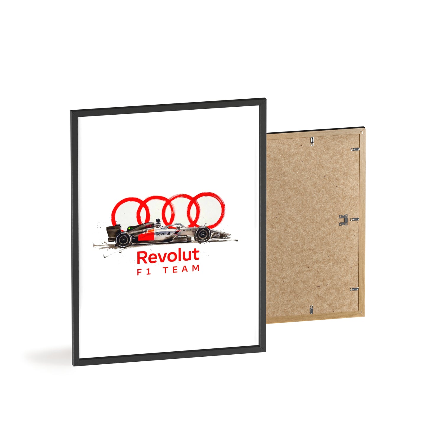 Audi Revolut F1 Team Design | Poster with Wooden Frame