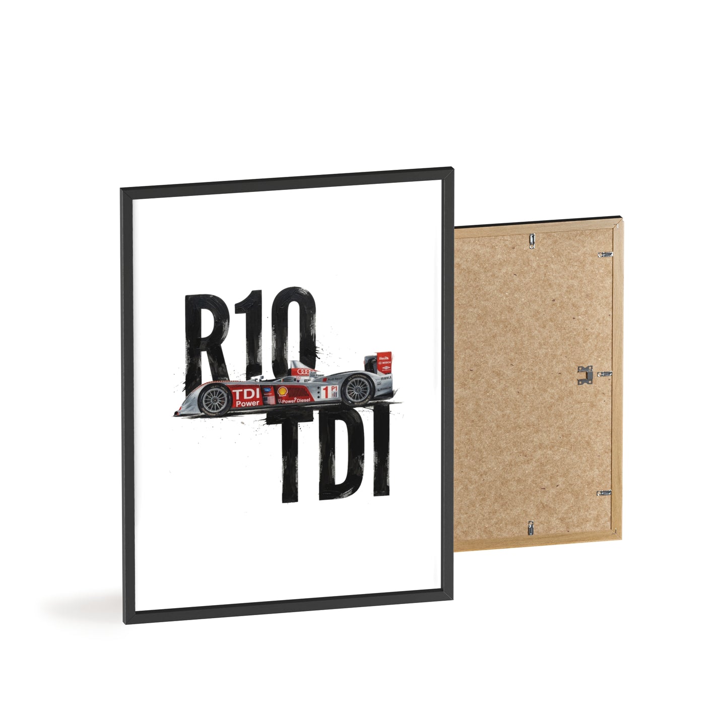Audi R10 TDI Design | Poster with Wooden Frame